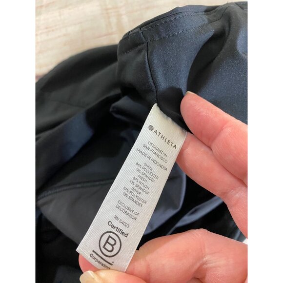 Athleta Women's Black Athletic Workout Running Shorts - Large - Picture 8 of 10